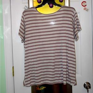 Pink and white striped bralette T-shirt